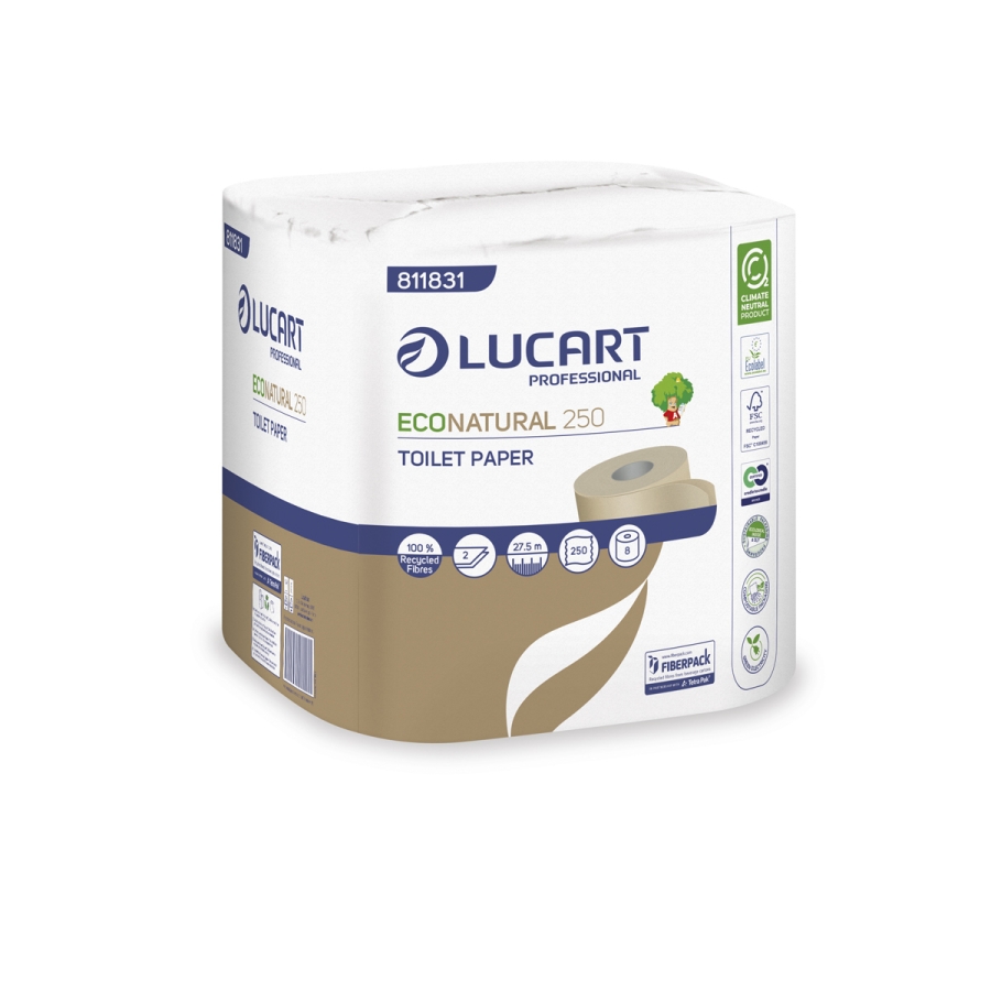 * Lucart EcoNatural 250 Toilet Roll - 811831