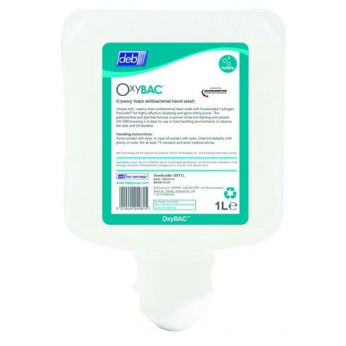 * OxyBac Antibac Foam Hand Wash  6 x 1ltr
