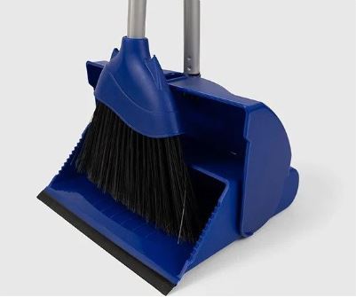 * Angle Lobby Dustpan   Brush - Blue