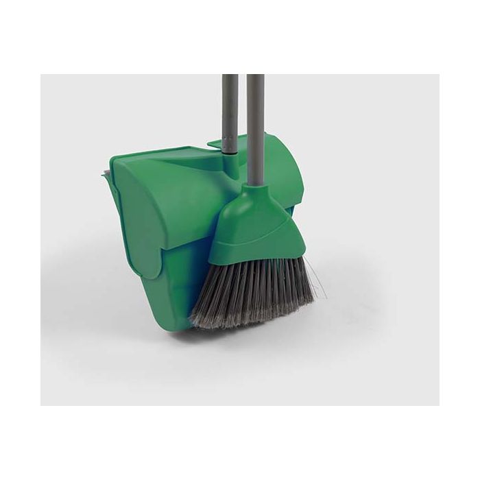 * Angle Lobby Dustpan   Brush  - Green