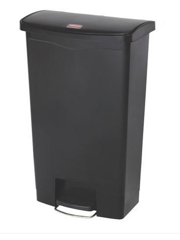 Slim Jim Front Step Pedal Bin 68ltr  - Black