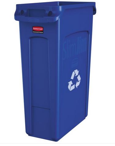 Rubbermaid Slim Jim Container 87ltr - Blue