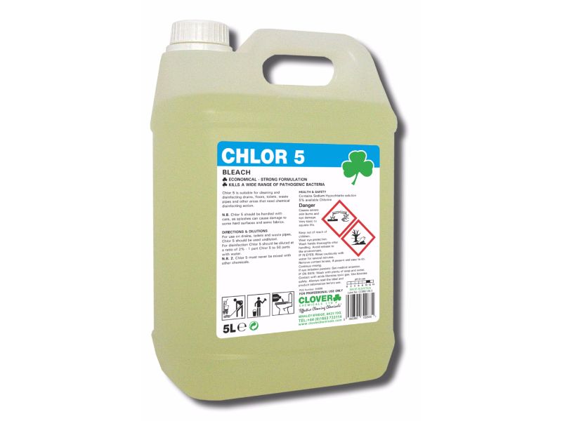 * Clover Chlor 5 Bleach - 5ltr