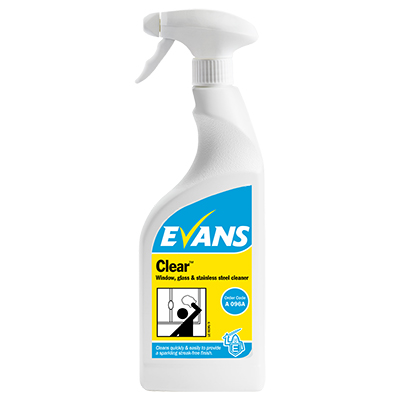 * Evans Clear Glass Cleaner 750ml - CASE
