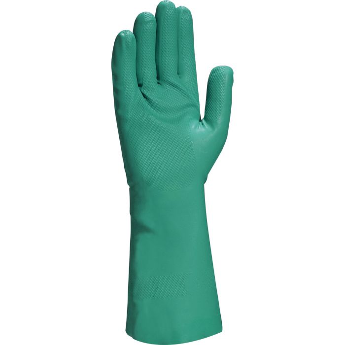 * Nitrile Gauntlet Glove 33cm Green 5/6 - S