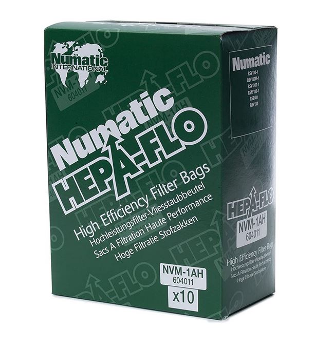 * Numatic Hepaflo NVM-1AH Filter Bag - 10pk