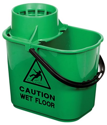 * Recycled Prof Bucket   Wringer-Green 15 ltr