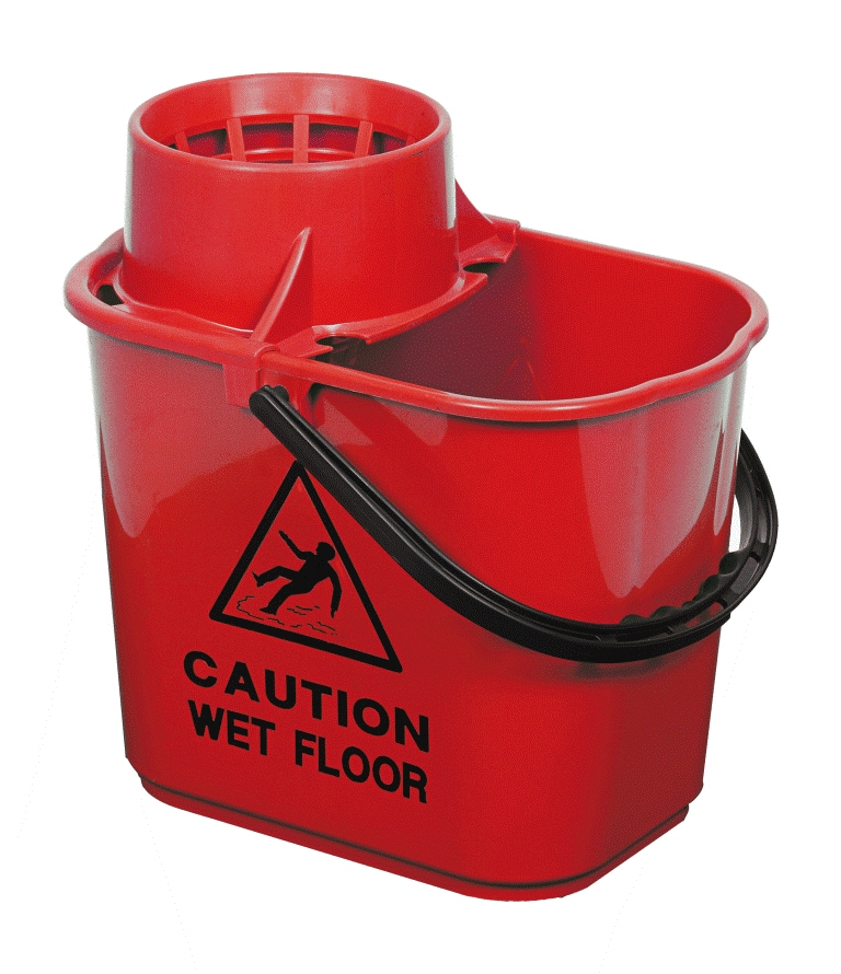 * Recycled Prof Bucket   Wringer - Red 15 ltr