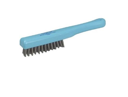 ^ Stainless Steel 279mm Wire Hand Brush Blue