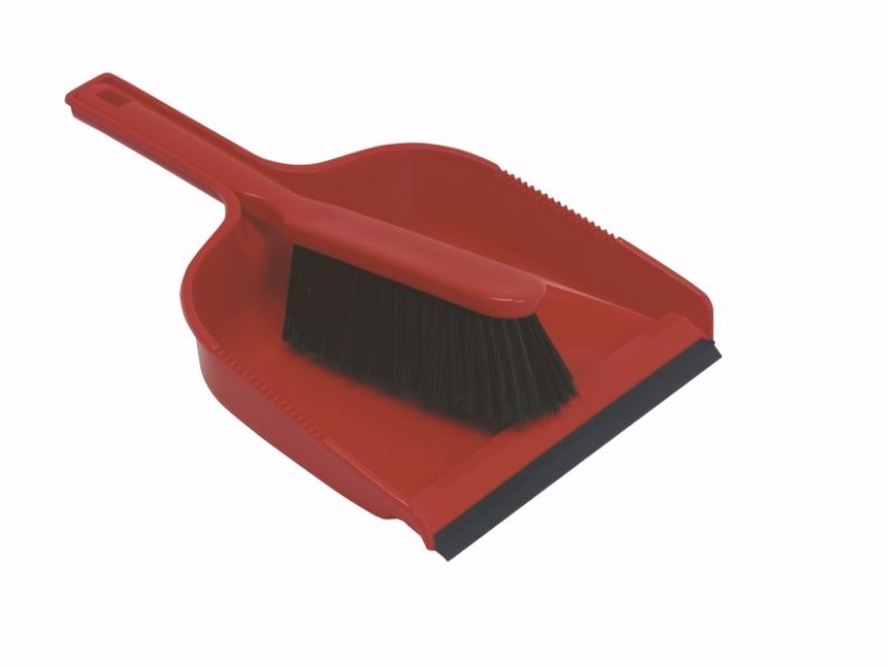 * Dustpan   Brush Set Soft - Red
