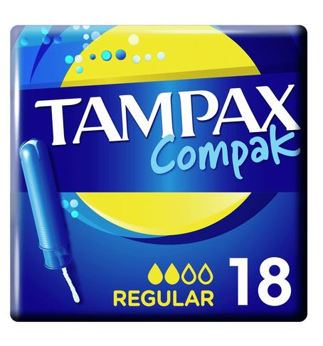 ^ Tampax Compak Tampons - Regular - 6 x 18