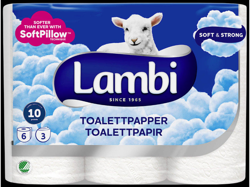 ^ Lambi 3ply Embossed Toilet Roll - 5 x 8pack