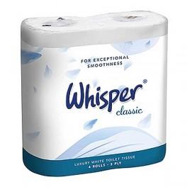 ^ Whisper CLASSIC Toilet Roll 220 sheet 3ply