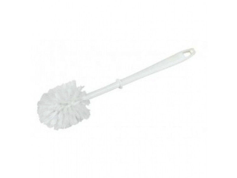 * Domed Toilet Brush Head with Handle - White