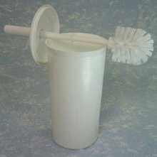 * Enclosed DOMED Toilet Brush Set White